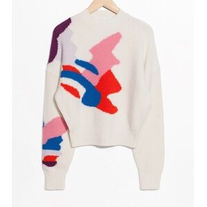 & OTHER STORIES Cropped Colour Splash Sweater
